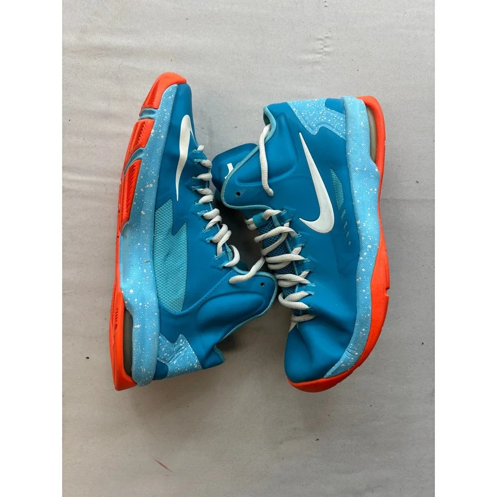 Nike KD 5 V GS Basketball Shoes Blue Orange White 555641-401 Size 5.5Y